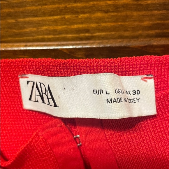 Zara Red Knit Corset Seam Top - Picture 4 of 6